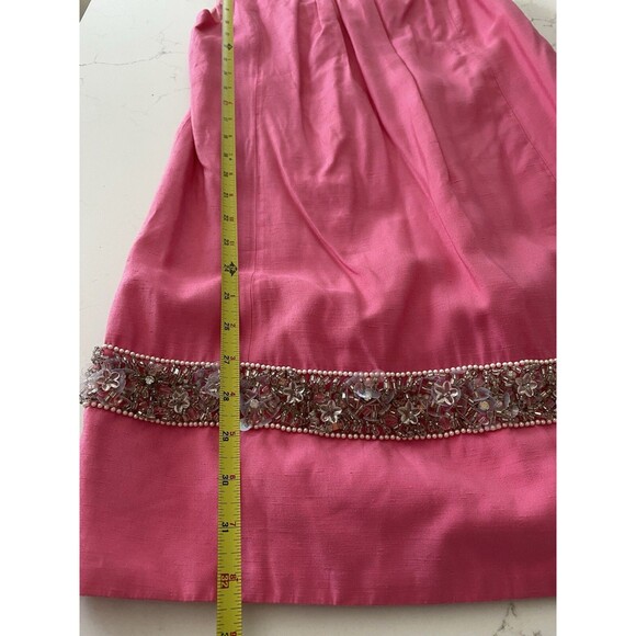 Lilly Pulitzer Jubilee Collection Beaded Shift Dress Pink White 4 Small - Picture 10 of 11